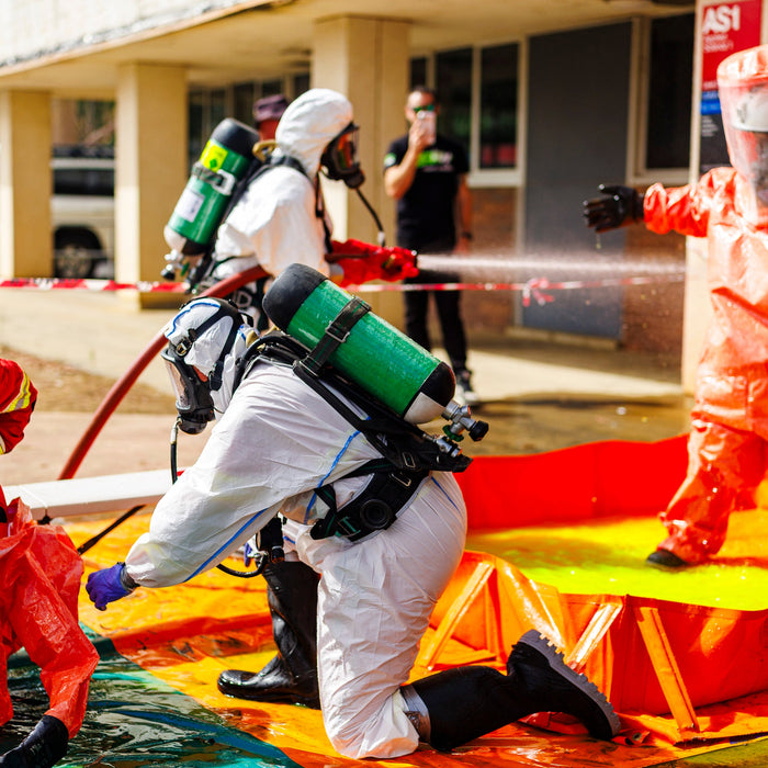 Mine rescue hazmat in ba set with light weight cylinder