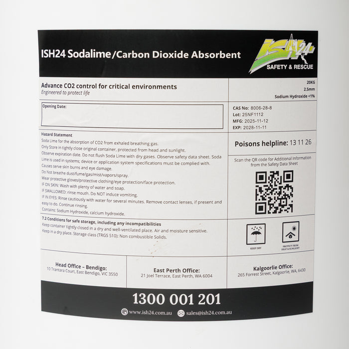 Sodalime Carbon Dioxide Absorbant - Closed Circuit BA